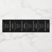 Classic Black Parfüm Roller Flaschenetikett Wasserflaschenetikett (Einzelnes Label)