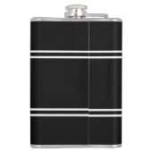 Classic Black Personalisiert Monogram Initials Dri Flachmann (Rückseite)