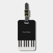 Classic Black Piano Custom Gepäckanhänger (Vorderseite vertikal)