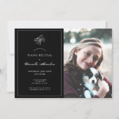 Classic Black Piano Foto Einladung (Vorderseite)