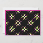 Classic Black & Pink Skull Happy Card Einladung (Rückseite)