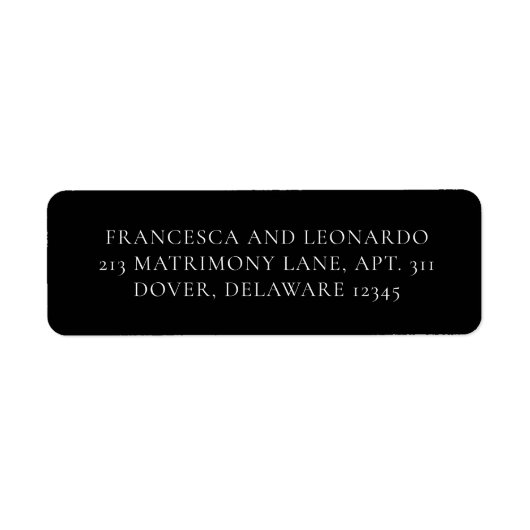 Classic Black Simple Wedding (Vorne)