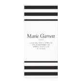 Classic Black Stripe Business Price Werbekarte (Hinten)