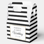Classic Black Stripe Gold Gastgeschenk Hochzeit Bo Geschenkschachtel (Geöffnet)