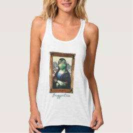 Classic Black Tank Top Mona Lisa Frog