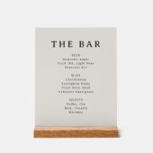 Classic Black Text Menu Design Acrylschild (Vorderseite)