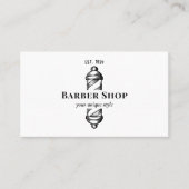 Classic Black Vintag Barber Pole Visitenkarte (Vorderseite)