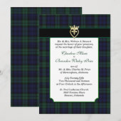 Classic Black Watch Tartan Einladung zur Hochzeit (Vorne/Hinten)