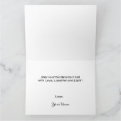 Classic Black Watch Tartan Weihnachtsbaumen Custom Karte (Innenseite)