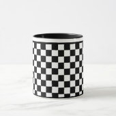 Classic Black & White Checkered Box Kaffee Cup Tas Tasse (Zentrum)