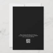 Classic Black White Gold Frame Border Chic Wedding Einladung (Rückseite)