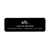 Classic Black White Minimal Monogram Design (Vorne)