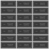 Classic Black & White Monogram Guest Address Aufkleber (Vorderseite)