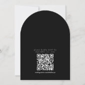 Classic Black & White Monogram Minimalist Wedding Einladung (Rückseite)