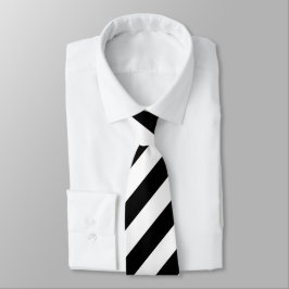 Classic Black White Pinstripe Krawatte