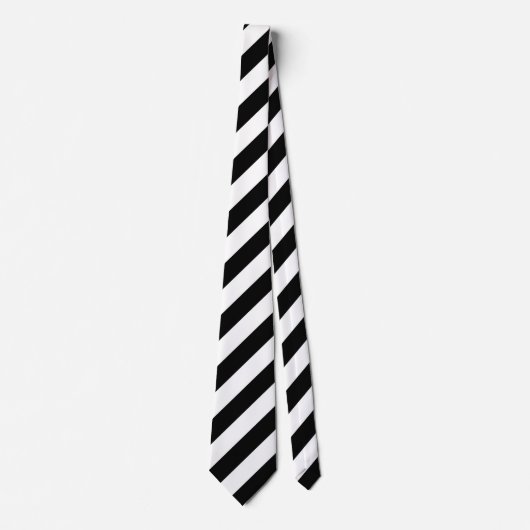  Classic Black White Pinstripe Krawatte (Vorderseite)