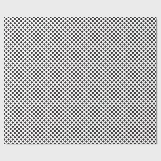 Classic Black & White Polka Dot Geschenkpapier (Flach)