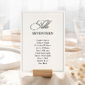 Classic Black & White Wedding Tischnummer