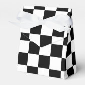 Classic Black with White Square Pattern Tent Geschenkschachtel (Vorderseite)
