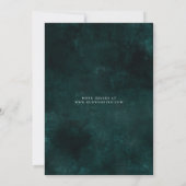 Classic Blätter Emerald Danke Einladung (Rückseite)