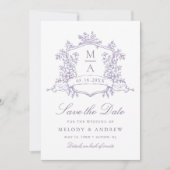 Classic Bloom Garden Lavender Wedding Photo  Save The Date (Vorderseite)