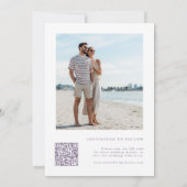 Classic Bloom Garden Lavender Wedding Photo  Save The Date (Rückseite)