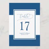 Classic Blue 5"x7" Tischnummer (Rückseite)