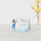 Classic Blue Abschluss Card Karte (Gelbe Blume)