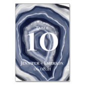 Classic Blue Agate Tischnummer (Vorderseite)