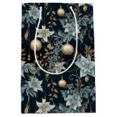 Classic Blue and Gold Ornamente Wein Klein und Mittlere Geschenktüte (Vorderseite)