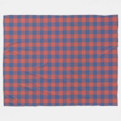 Classic Blue and Red Gingham Karo Pattern Fleecedecke (Vorderseite (Horizontal))