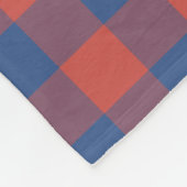 Classic Blue and Red Gingham Karo Pattern Fleecedecke (Ecke)