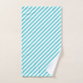 Classic blue and white diagonal stripes badhandtuch set (Handtuch)