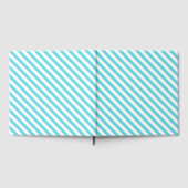Classic blue and white diagonal stripes gästebuch (Voll)