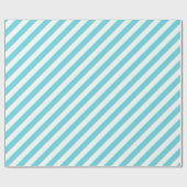 Classic blue and white diagonal stripes geschenkpapier (Flach)