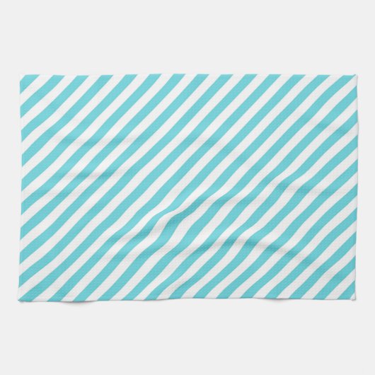 Classic blue and white diagonal stripes geschirrtuch (Horizontal)