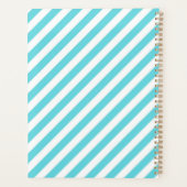 Classic blue and white diagonal stripes planer (Rückseite)