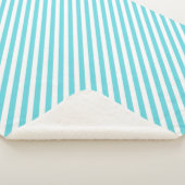 Classic blue and white diagonal stripes sherpadecke (3/4)