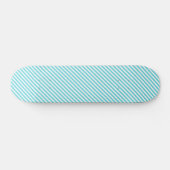 Classic blue and white diagonal stripes skateboard (Horizontal)