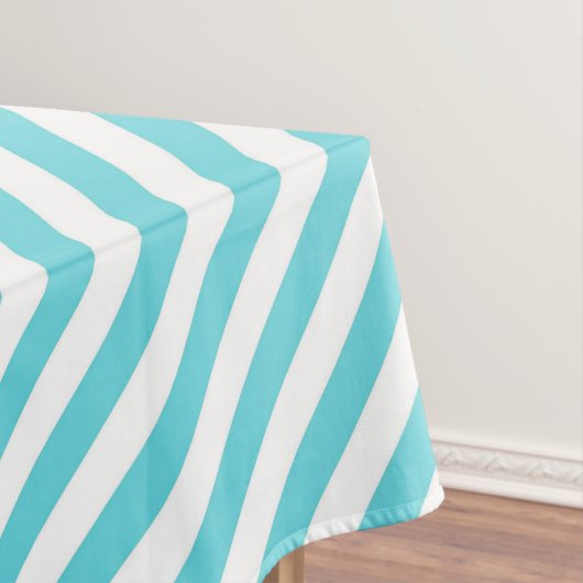 Classic blue and white diagonal stripes tischdecke (Beispiel)