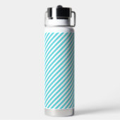 Classic blue and white diagonal stripes trinkflasche (Hinten)