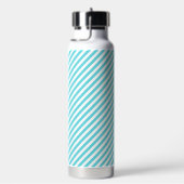 Classic blue and white diagonal stripes trinkflasche (rechts)