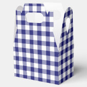 Classic Blue and White Farmhouse Checked Gingham Geschenkschachtel (Geöffnet)