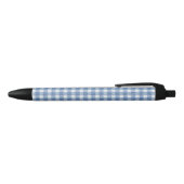 Classic Blue and White Gingham Check  Kugelschreiber (Oberseite)
