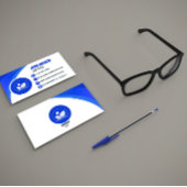 Classic Blue and White Modern Business Card Visitenkarte