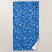 Classic Blue Bandana Paisley Strandtuch (Vorderseite)