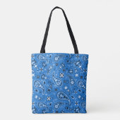 Classic Blue Bandana Paisley Tasche (Rückseite)