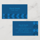 Classic Blue Beruflich Graphic Designer Visitenkarte (Vorne/Hinten)