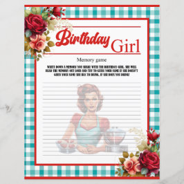 Classic Blue Birthday Memory Game