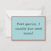 Classic Blue Birthday Party Dankeschön Card Mitteilungskarte (Rückseite)